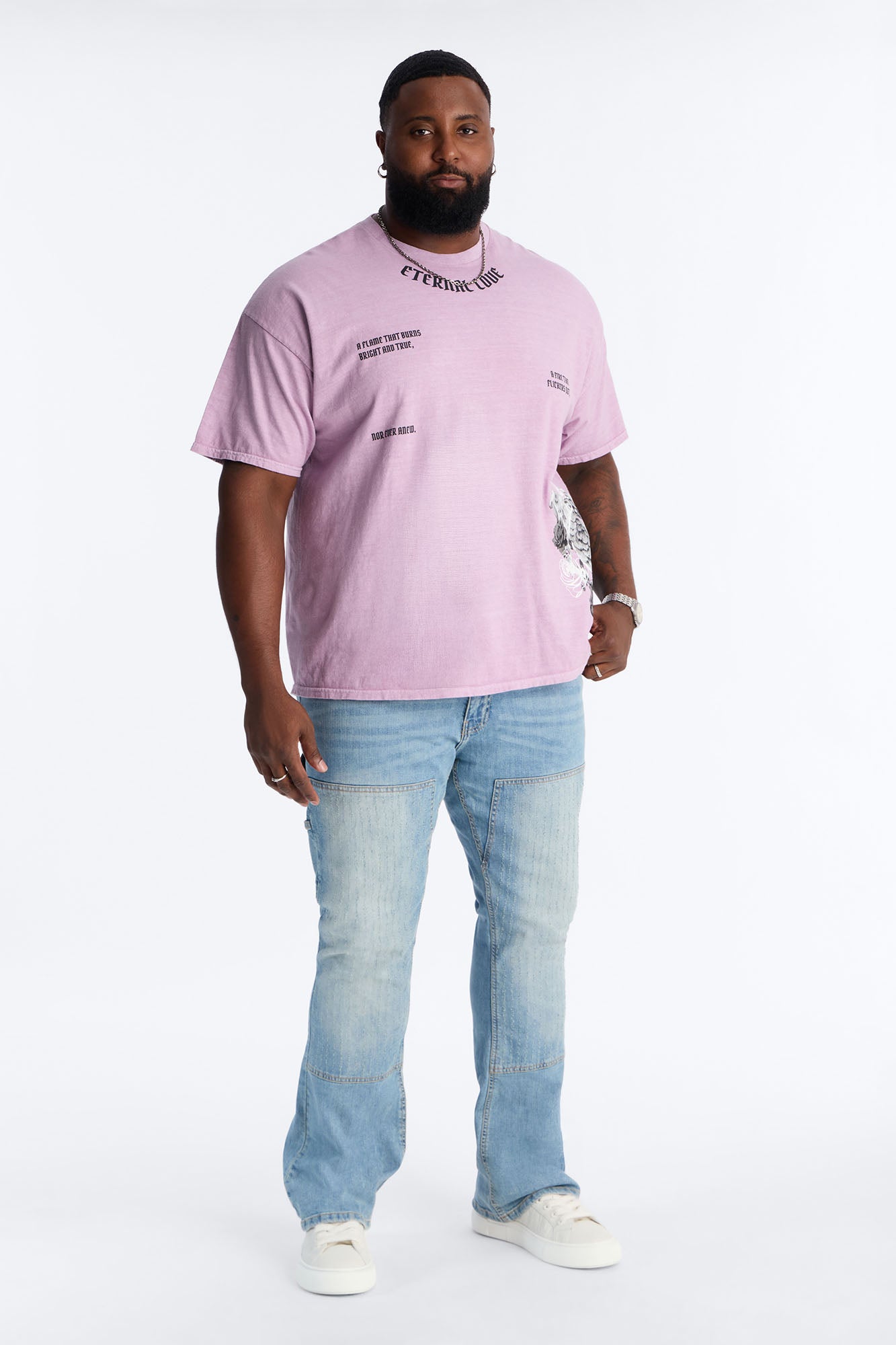 Eternal Love Oversized Short Sleeve Tee - Mauve Fashion Nova