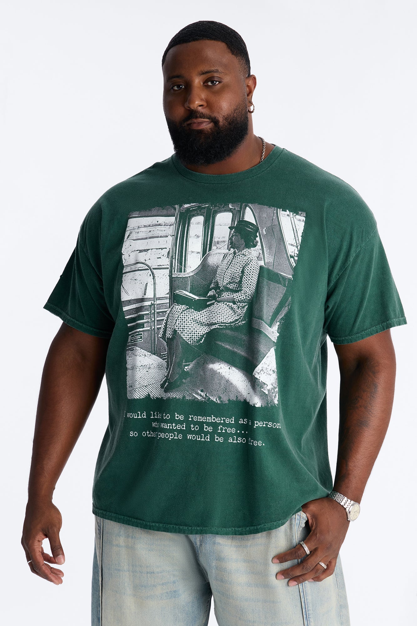 Rosa Legacy Short Sleeve Tee - Hunter Green Fashion Nova