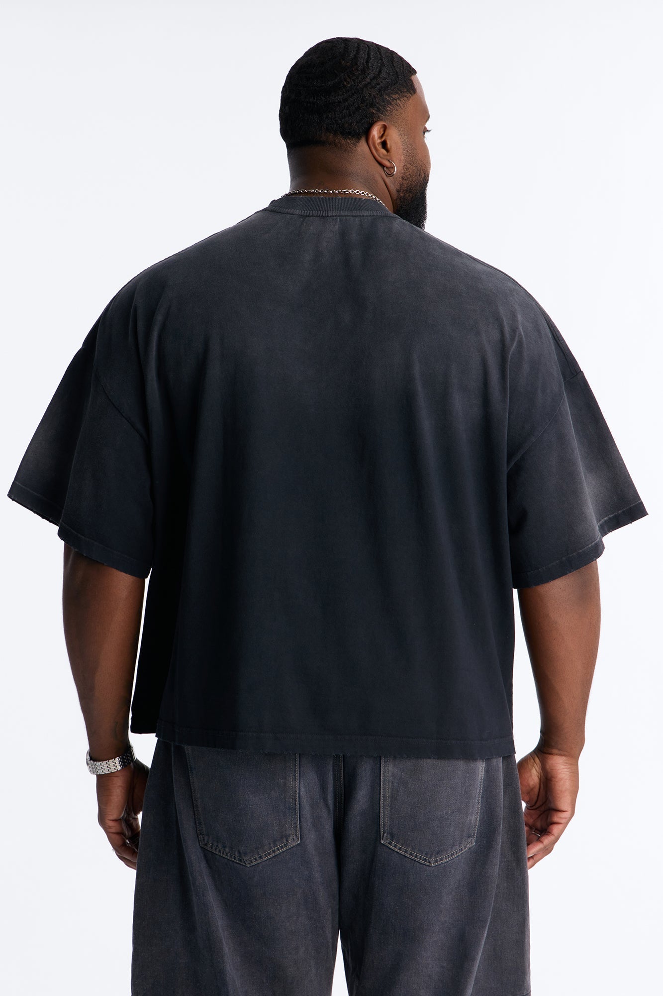Boxy Studio Tee - Black Fashion Nova