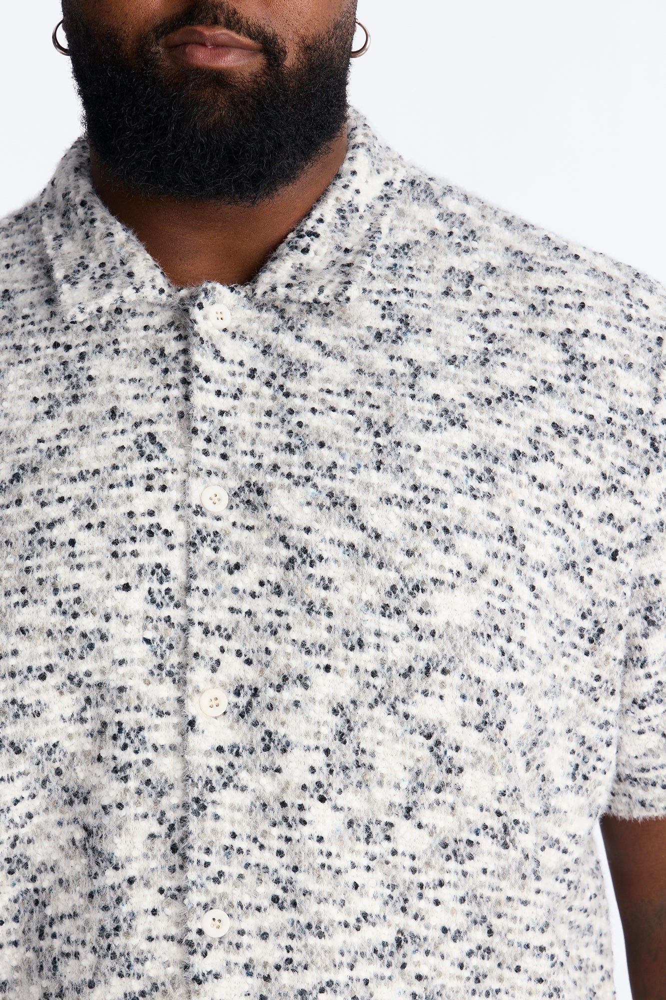 Montecito Textured Button Up Shirt - Black Fashion Nova