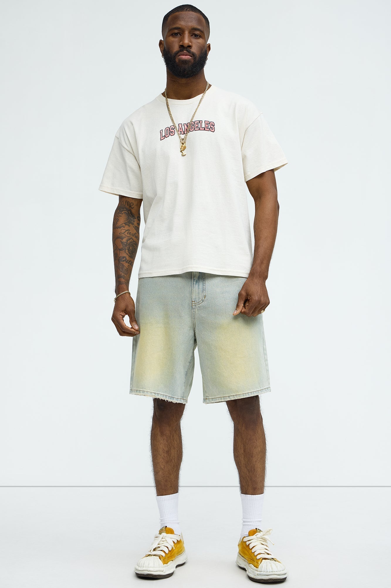 Drawstring Belt Relaxed Denim Shorts - Vintage Blue Wash Fashion Nova