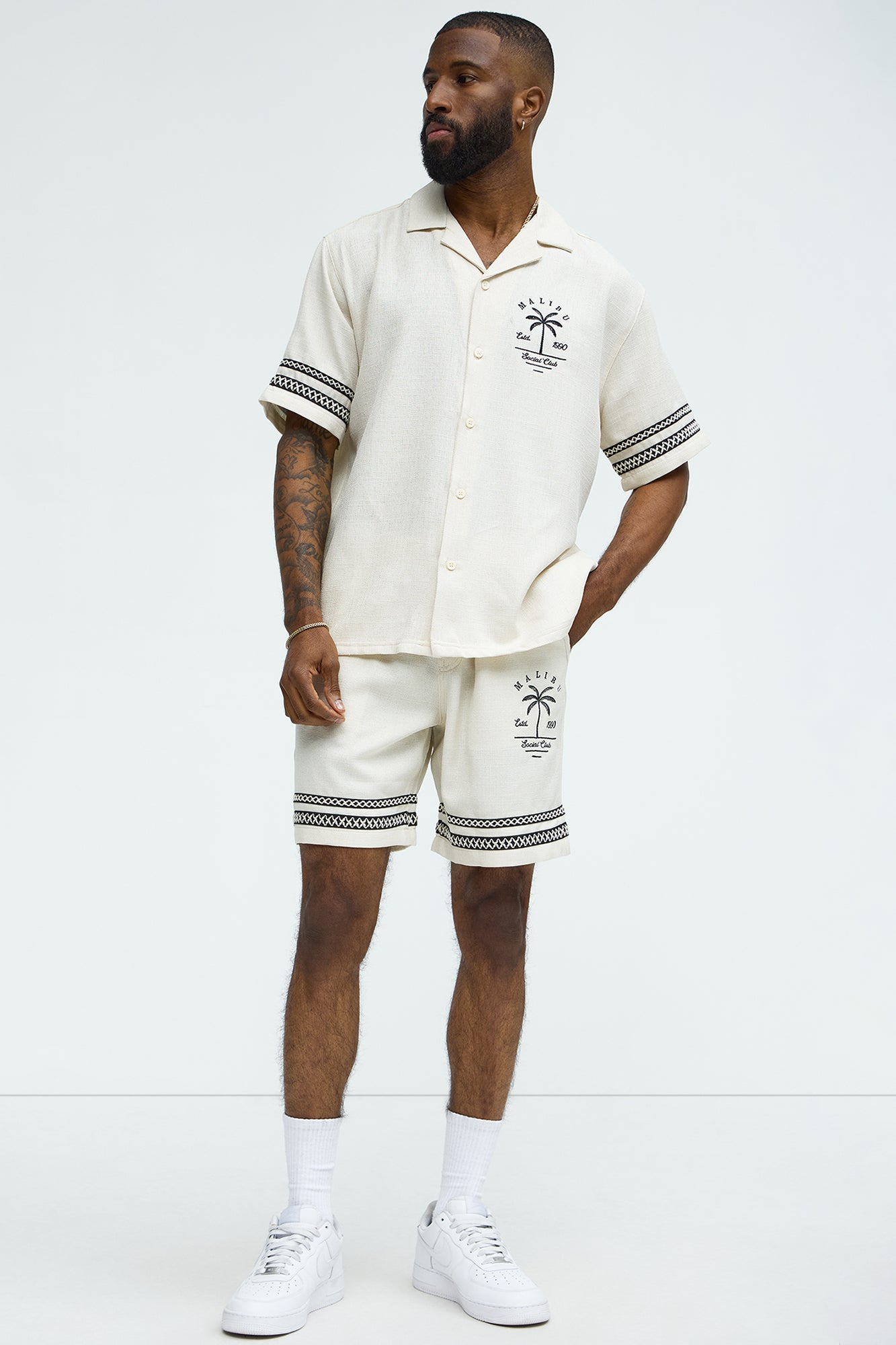 Zephyr Relaxed Shorts - Off White Fashion Nova