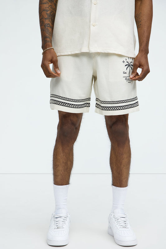 Zephyr Relaxed Shorts - Off White Fashion Nova