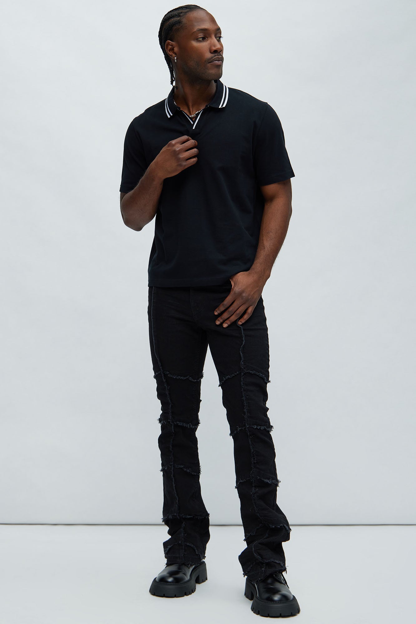Jaxon Short Sleeve Polo - Black Fashion Nova