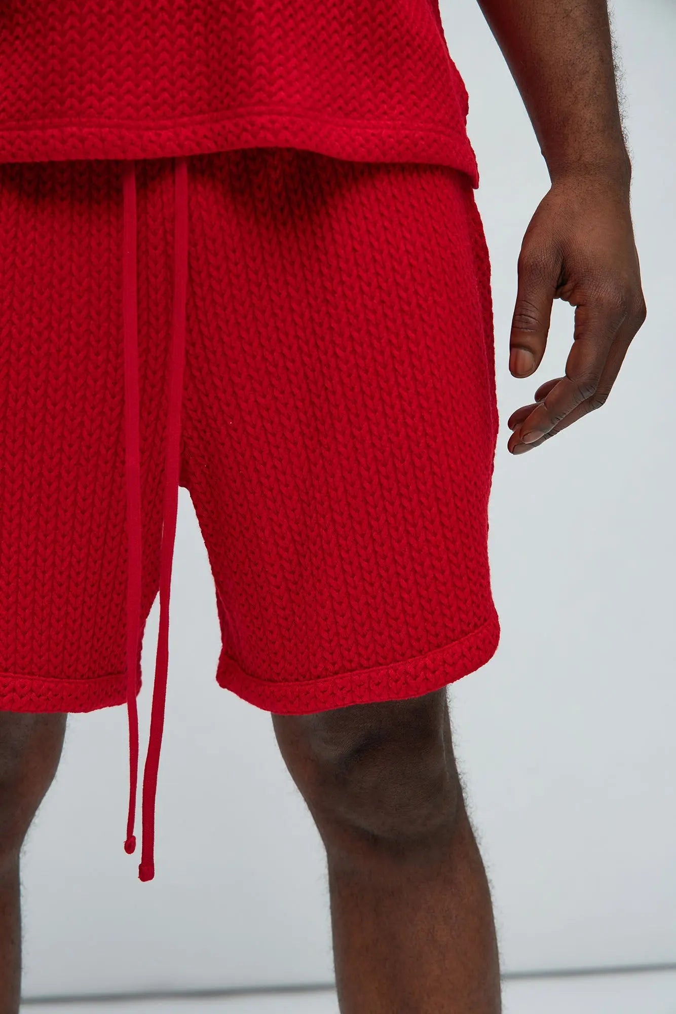 Catanina Textured Shorts - Red Fashion Nova