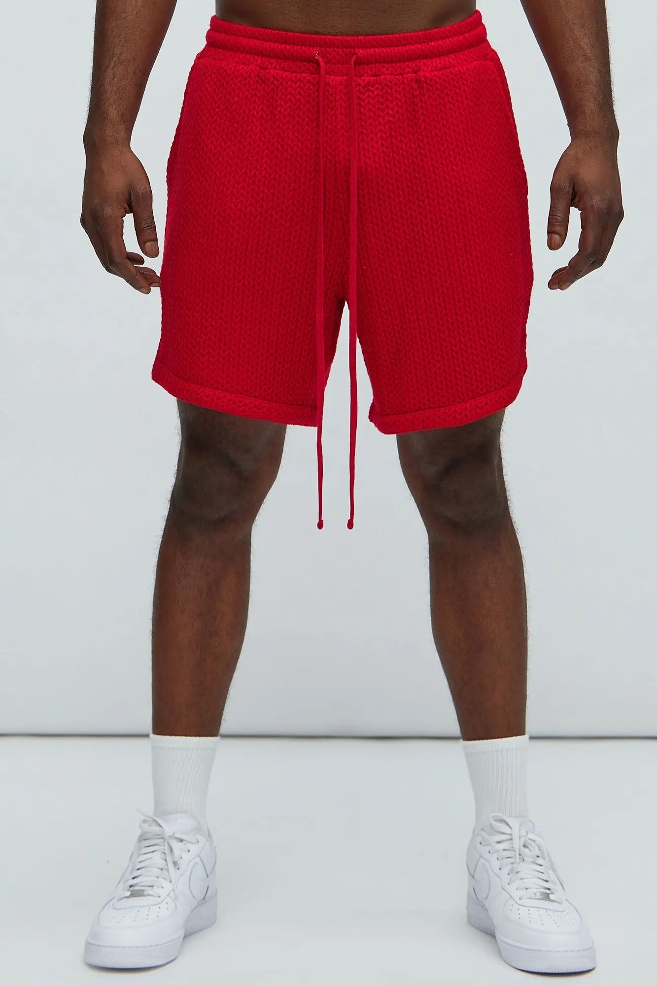 Catanina Textured Shorts - Red Fashion Nova