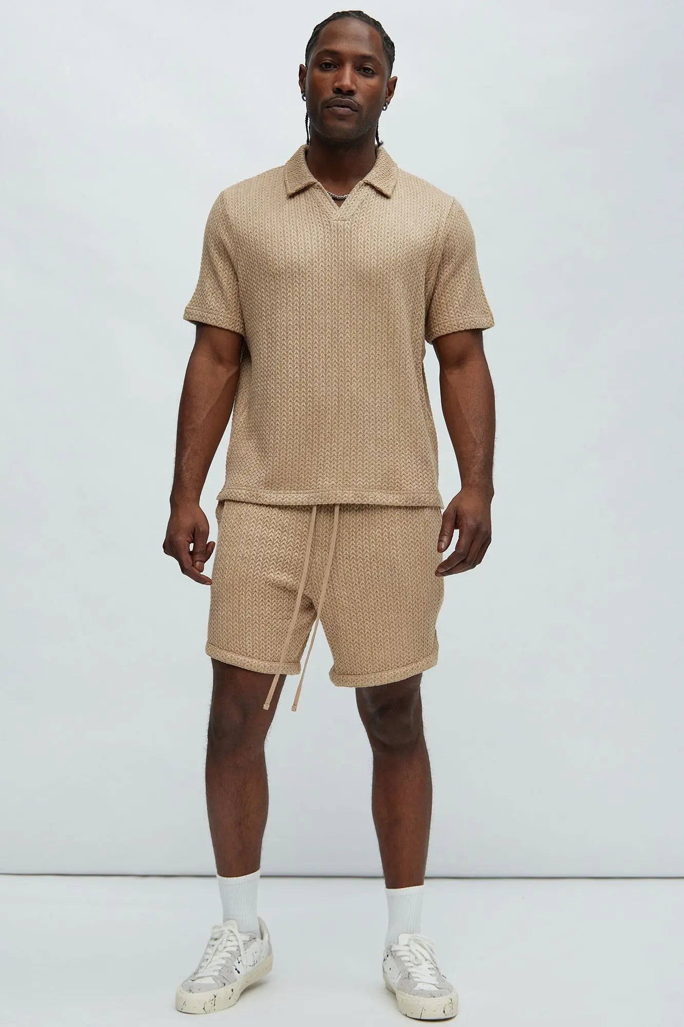 Catanina Textured Shorts - Tan Fashion Nova