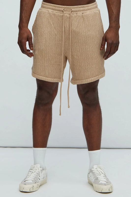 Catanina Textured Shorts - Tan Fashion Nova