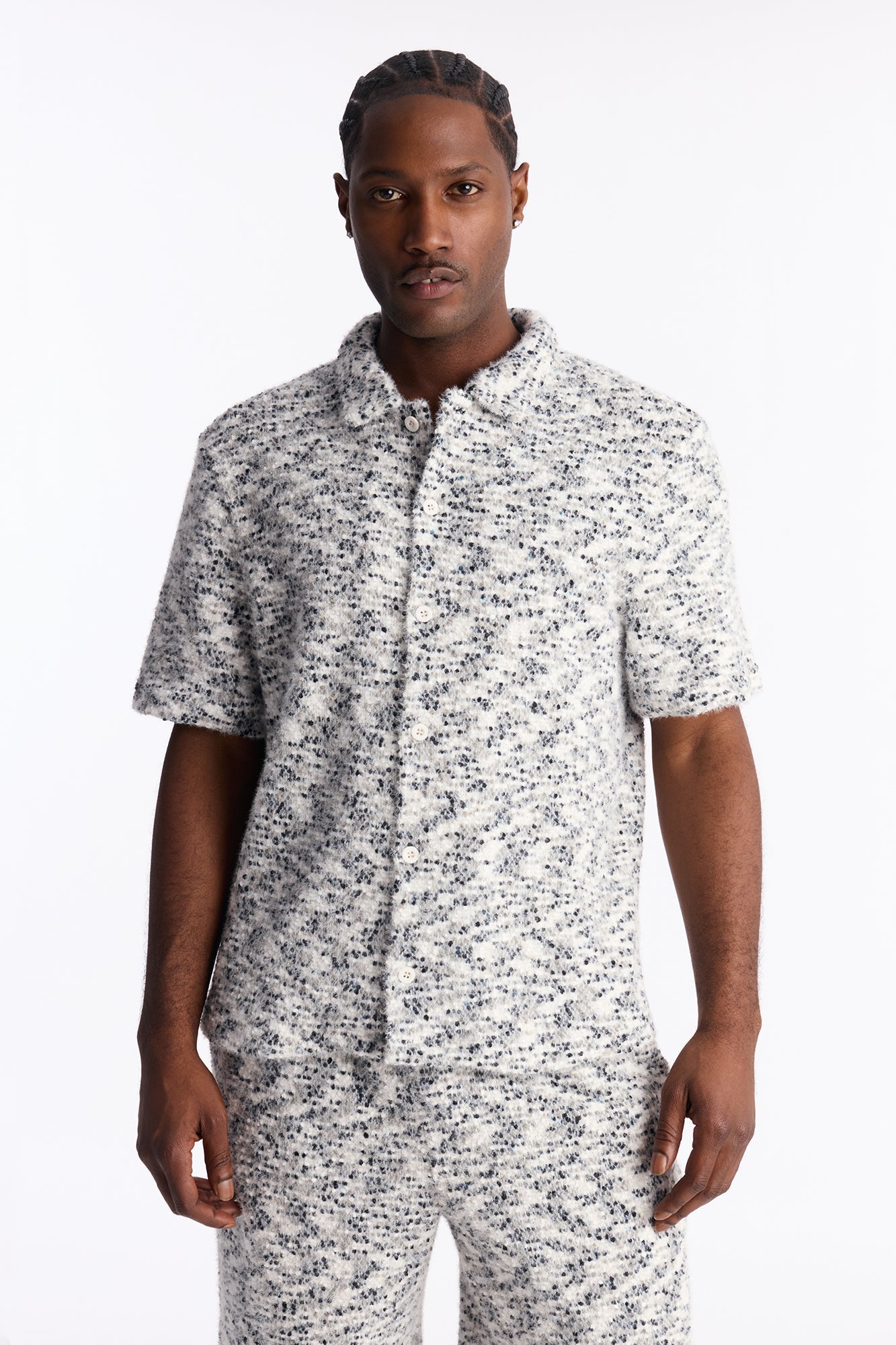 Montecito Textured Button Up Shirt - Black Fashion Nova