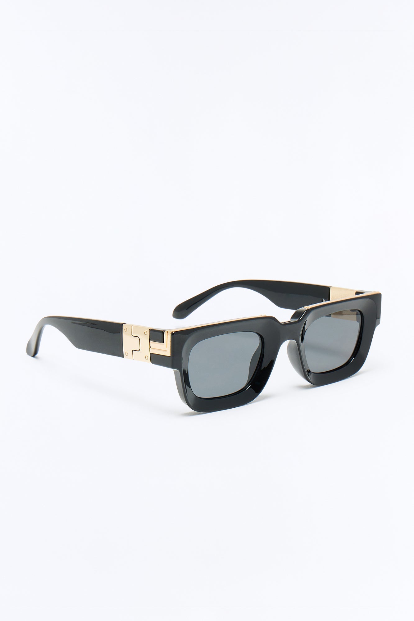 Upper Class Square Sunglasses - Black/Gold Fashion Nova