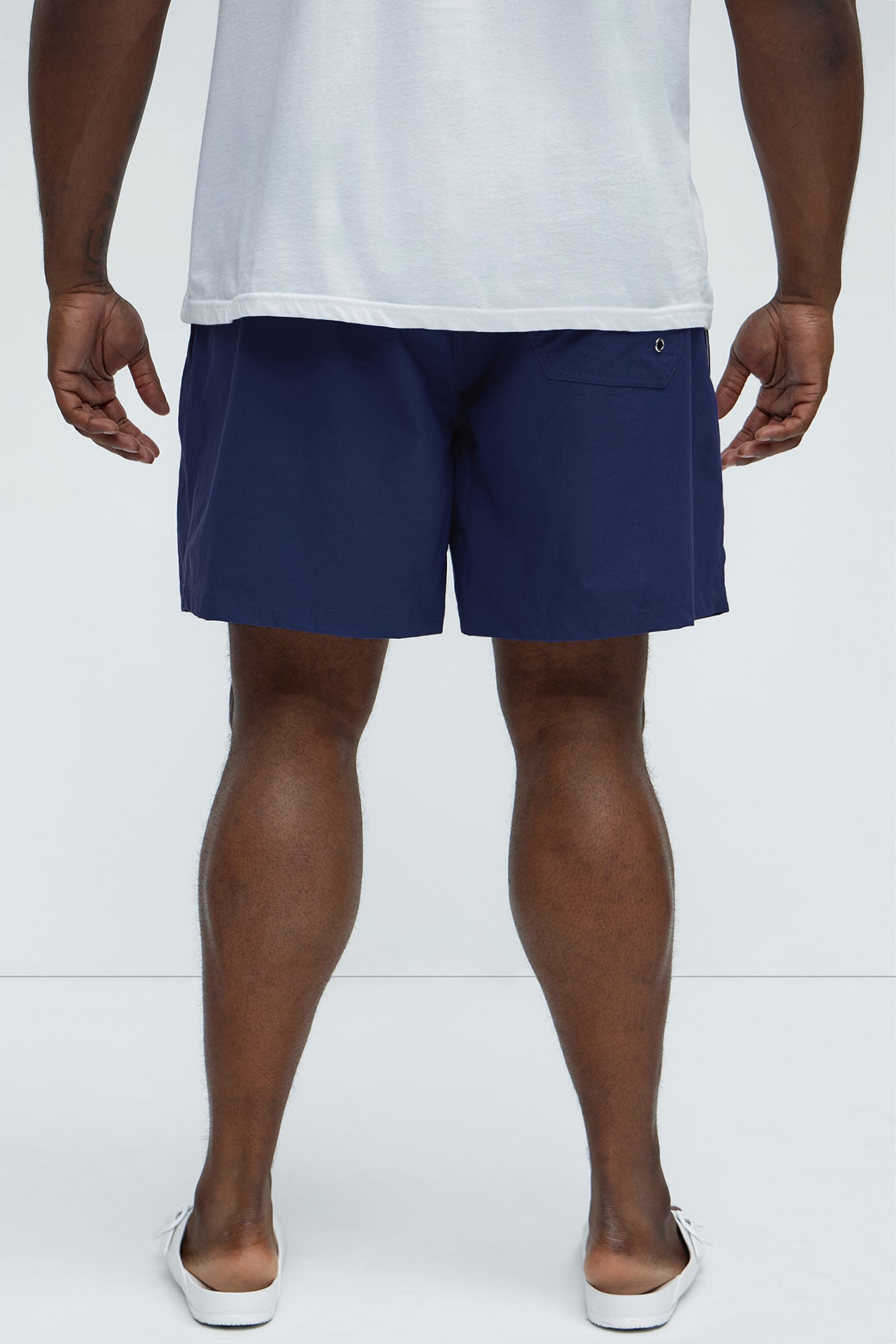 Montez Stretch Swim Trunk 7″ - Navy Fashion Nova