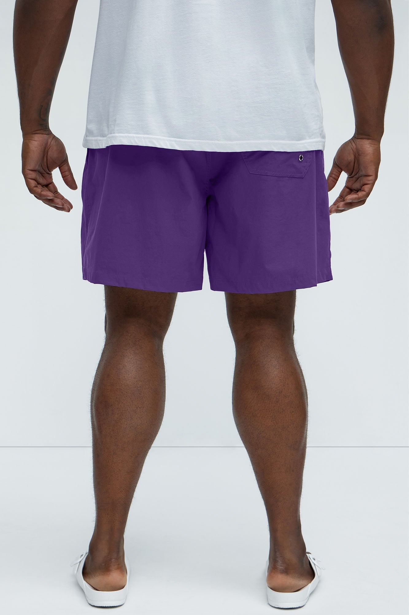 Montez Stretch Swim Trunk 7″ - Purple Fashion Nova