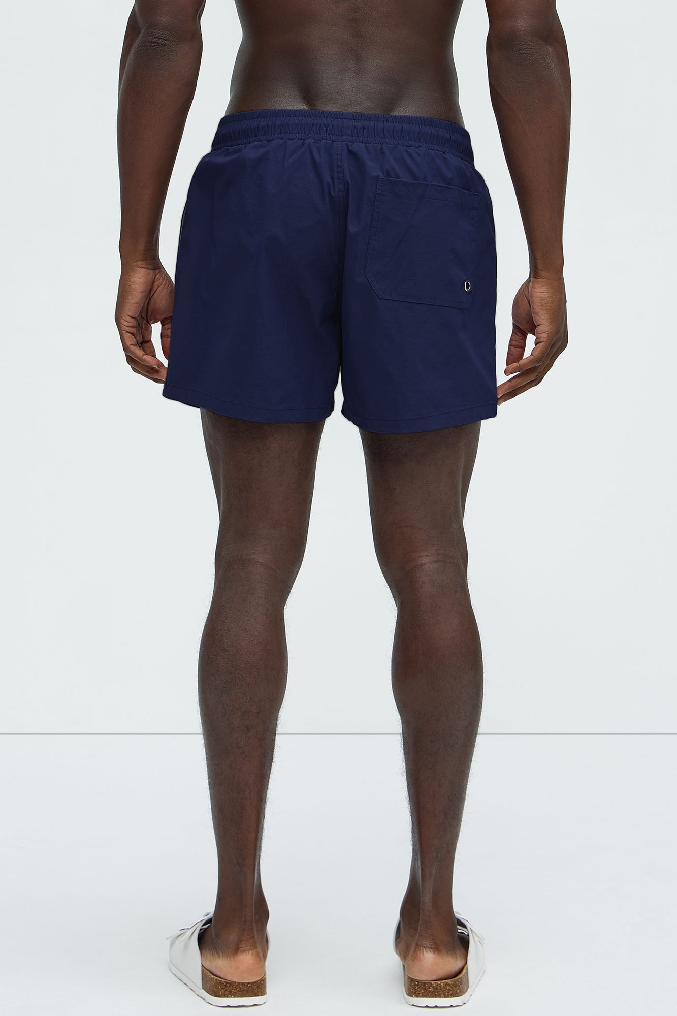 Montez Stretch Swim Trunk 4″ - Navy Fashion Nova