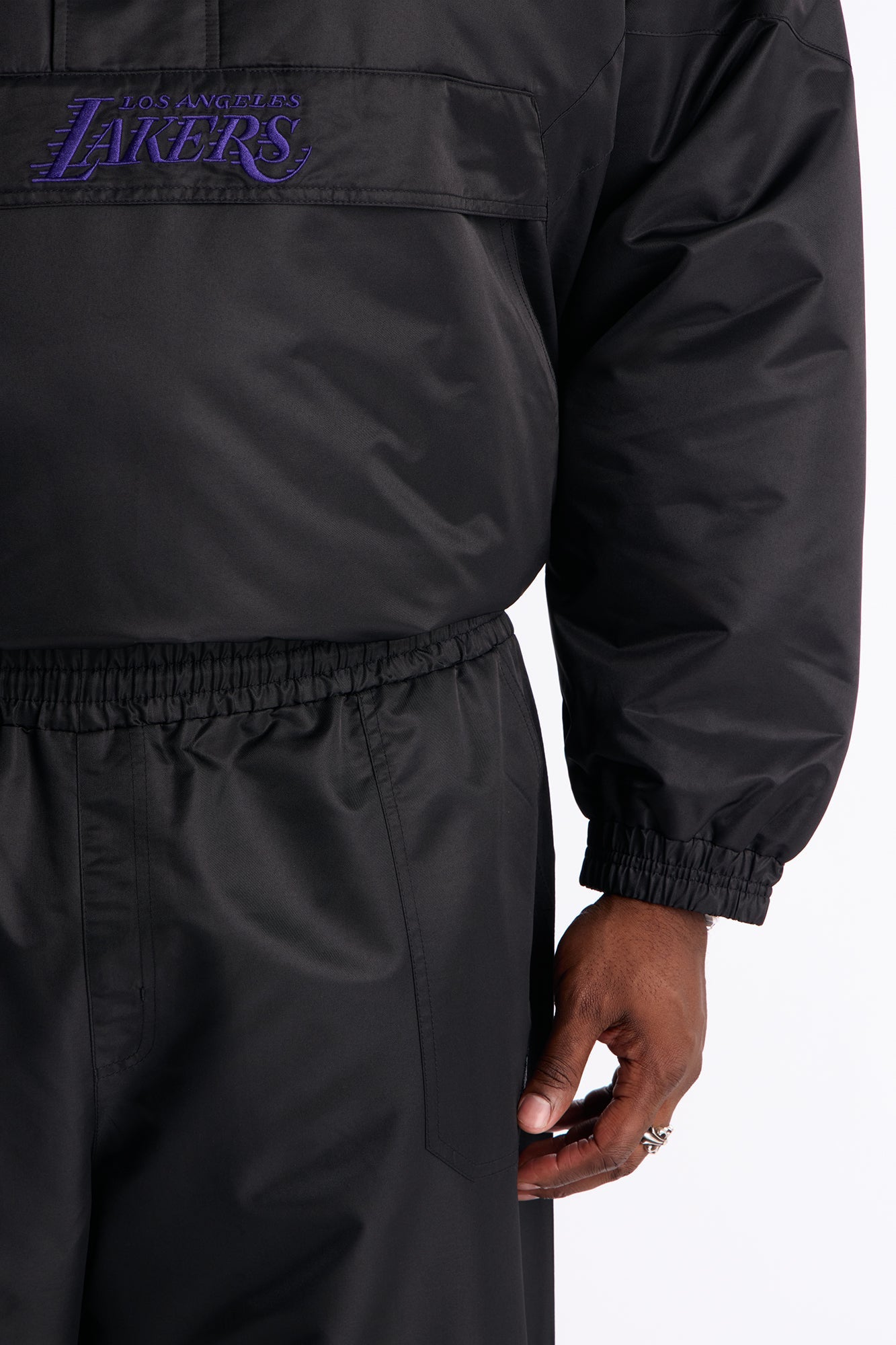 Lakers Black Out Pant - Black Fashion Nova