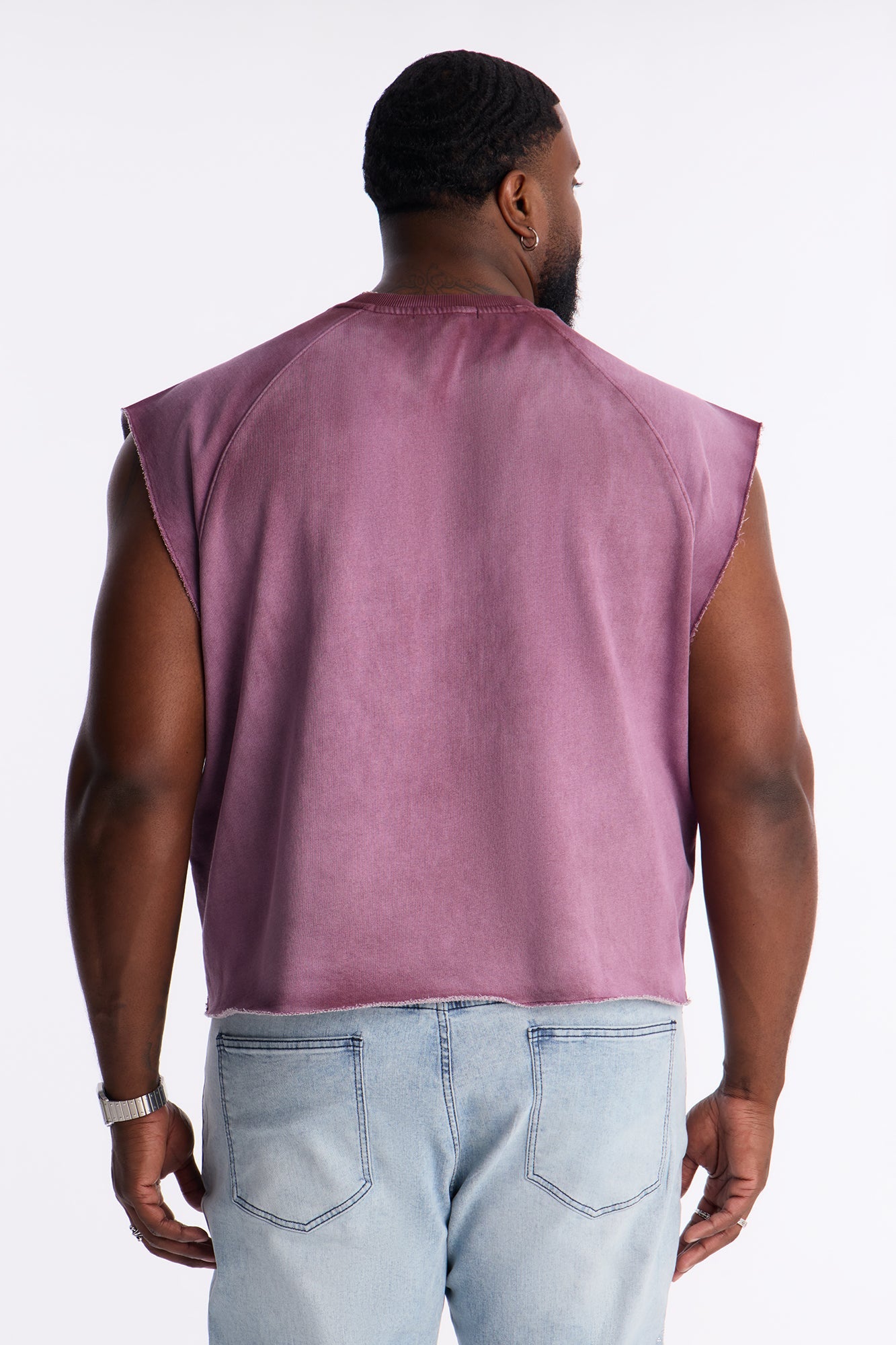 Boiler Washed Boxy Muscle Tee - Plum Fashion Nova
