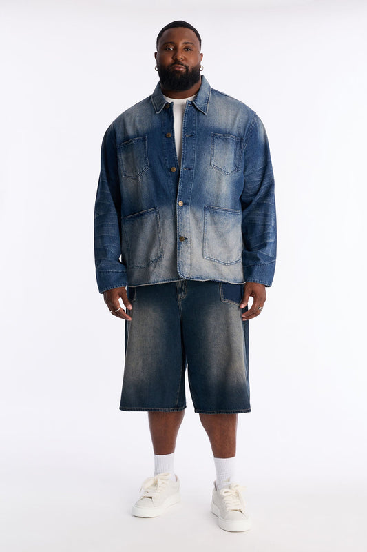 Utility Street Ops Denim Jacket - Dark Wash Fashion Nova