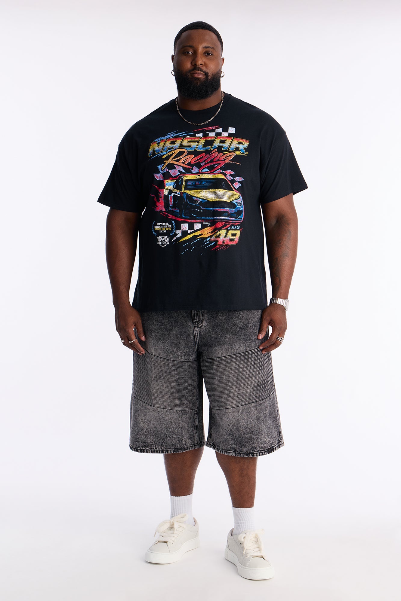 Nascar Vintage Racing Short Sleeve Tee - Black Fashion Nova