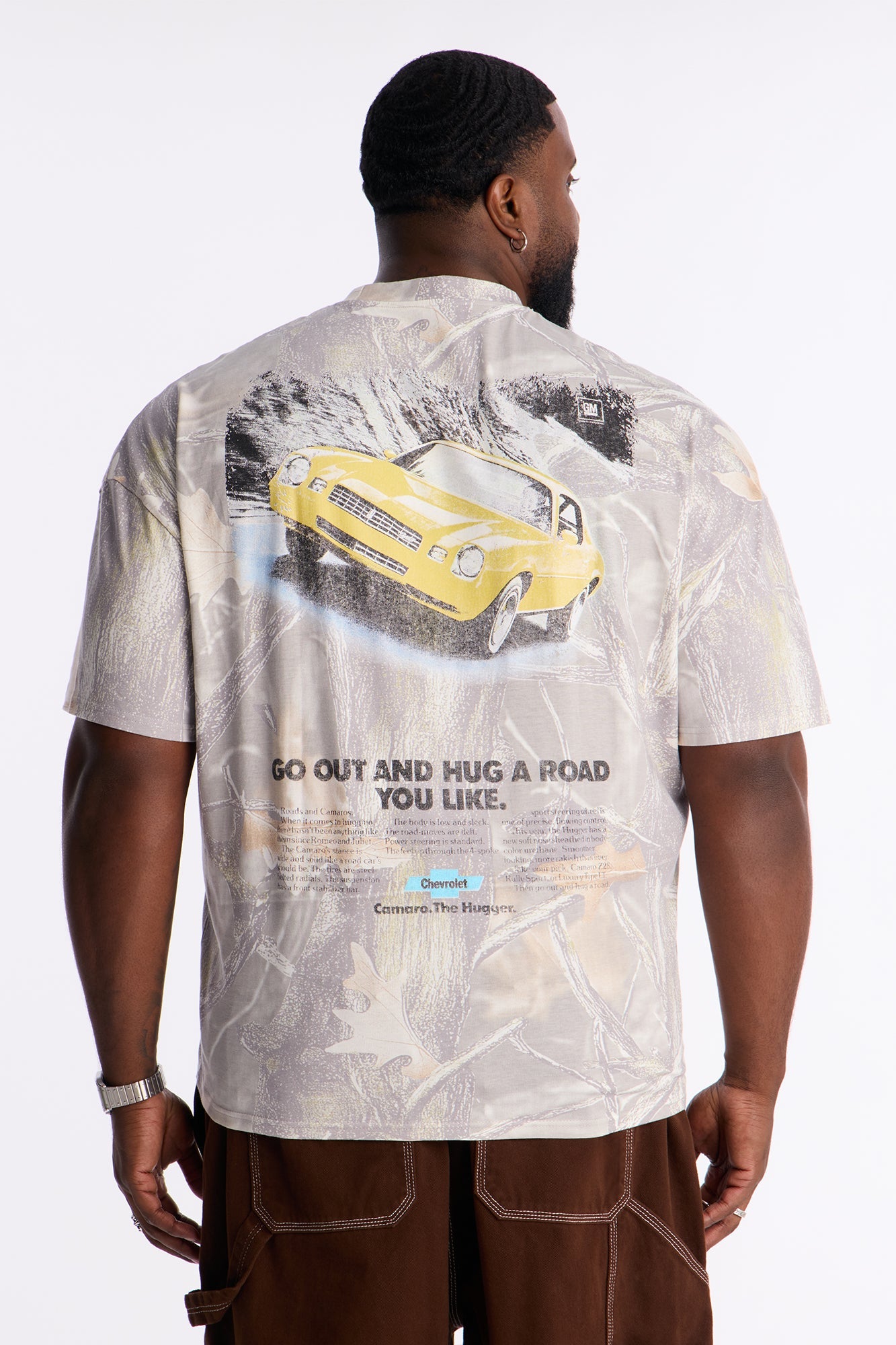 Chevy Camaro Woodland Camo Short Sleeve Tee - Camouflage Fashion Nova