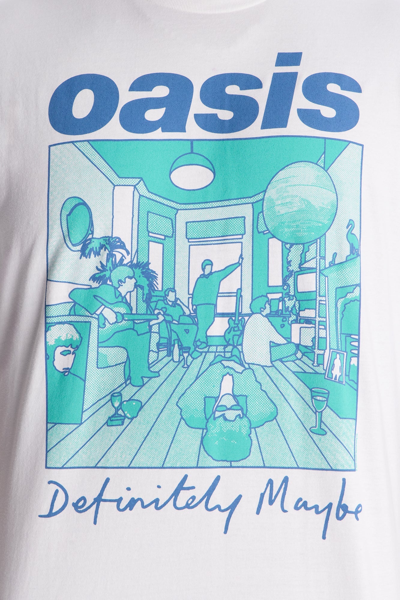Oasis Definitely Maybe Short Sleeve Tee - White Fashion Nova
