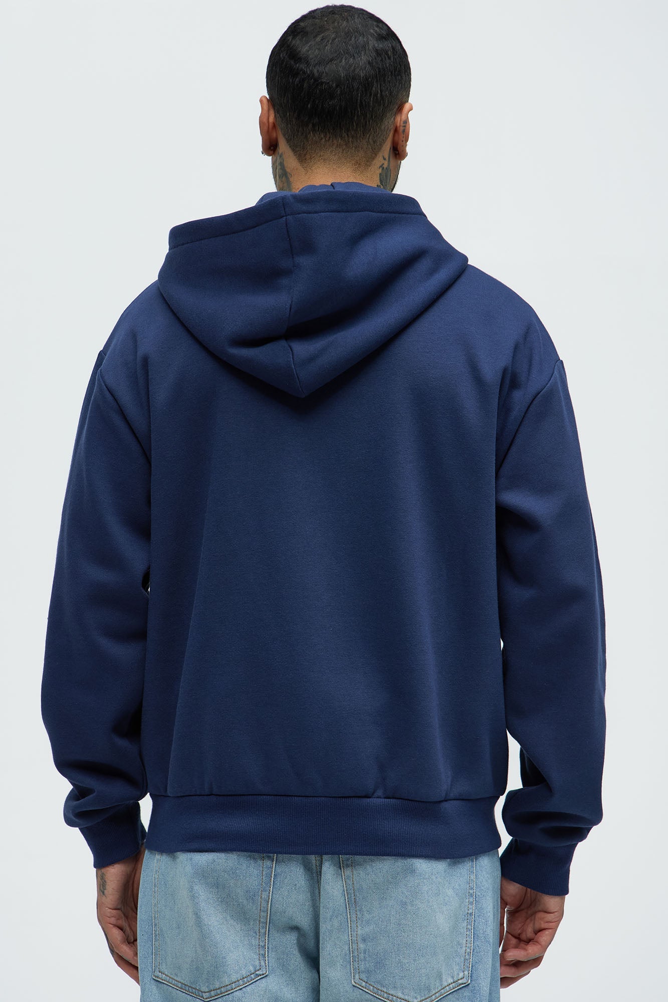 Lost In Space Zip Up Hoodie - Navy Fashion Nova