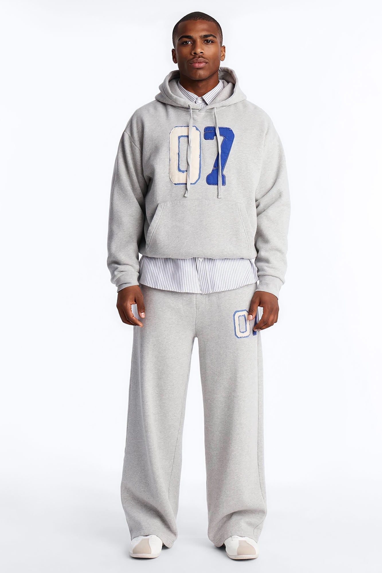Mellow Patch Hoodie - Heather Grey Fashion Nova