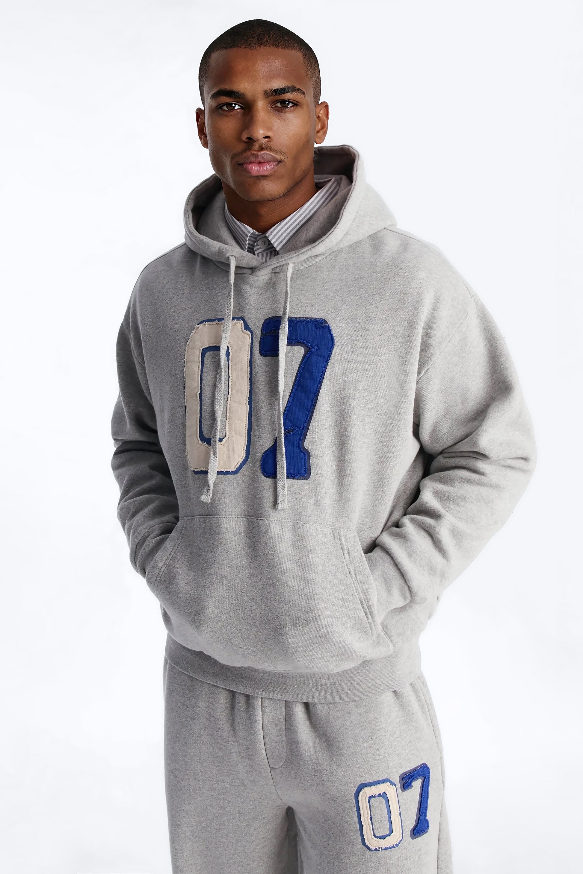 Mellow Patch Hoodie - Heather Grey Fashion Nova