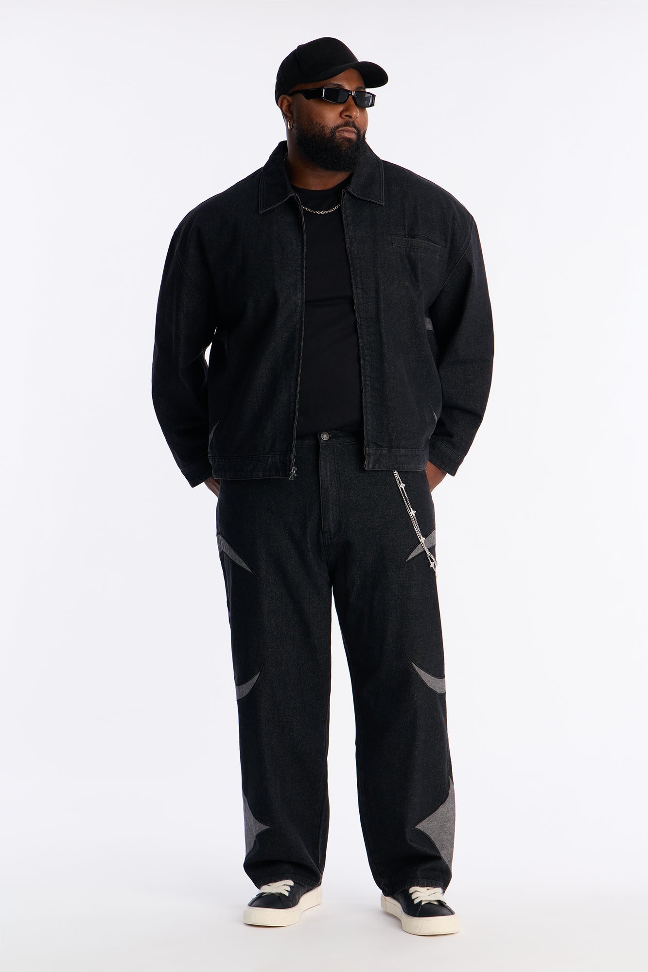 Baggy Crescent Jean - Black Fashion Nova