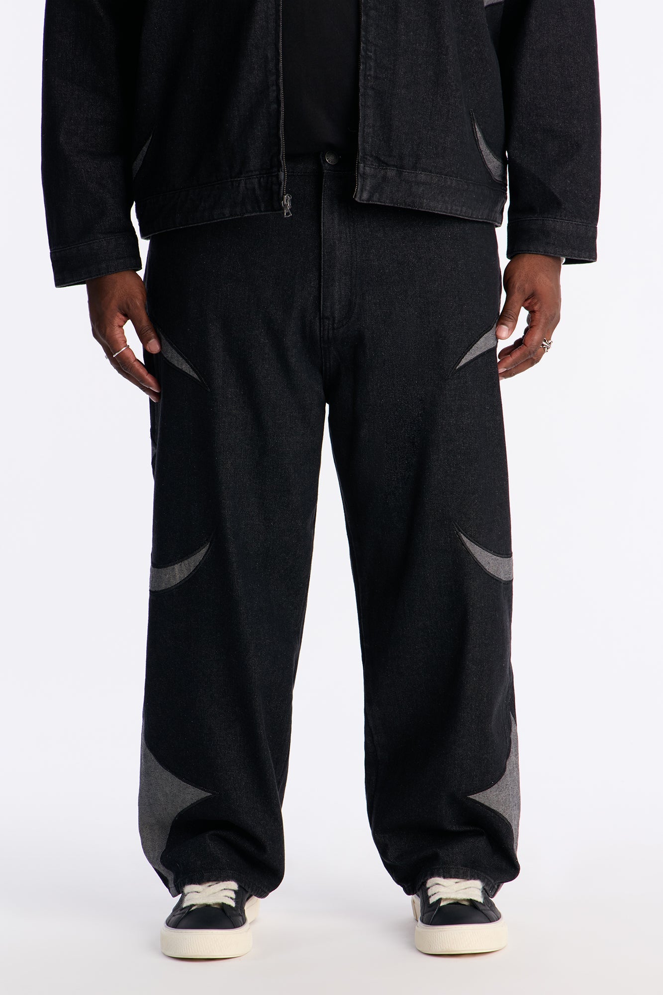 Baggy Crescent Jean - Black Fashion Nova