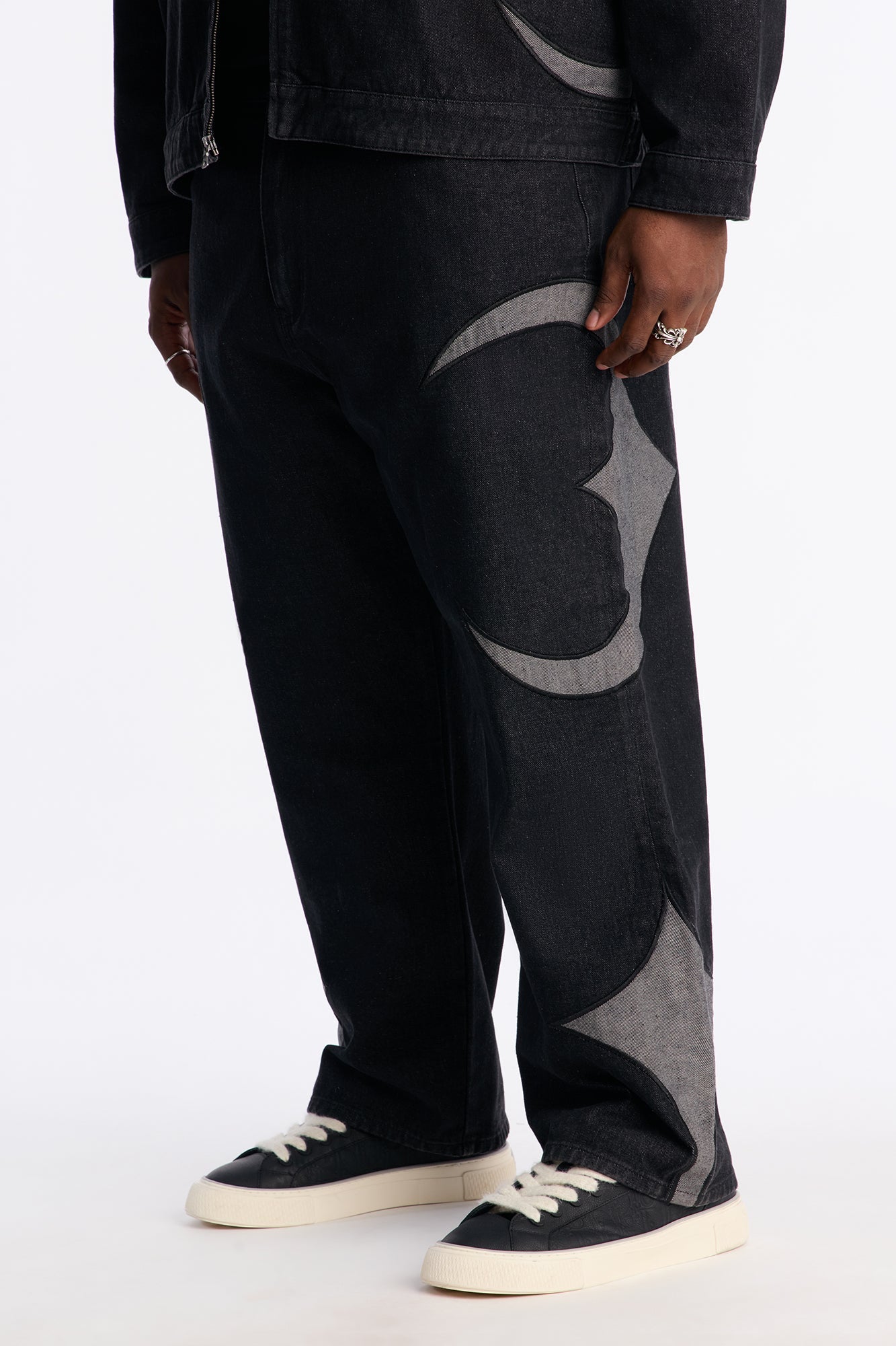 Baggy Crescent Jean - Black Fashion Nova