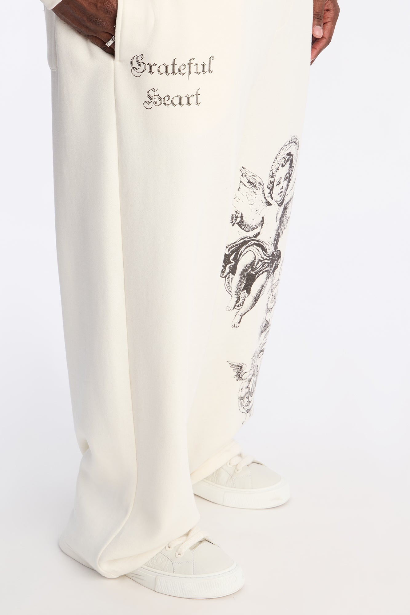 Grateful Heart Sweatpants - Cream Fashion Nova