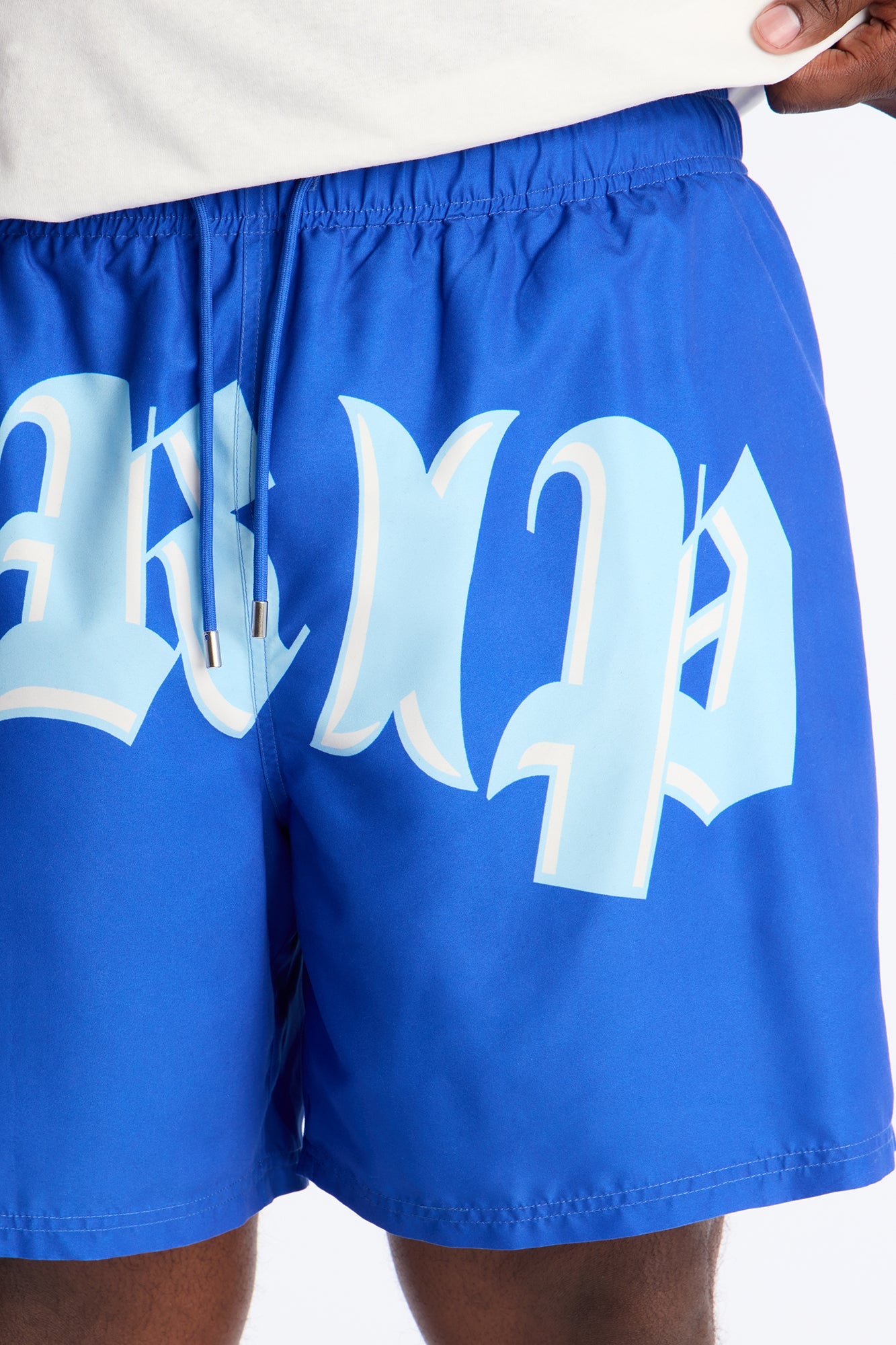 All The Drip Swim Trunk 7″ - Blue Fashion Nova