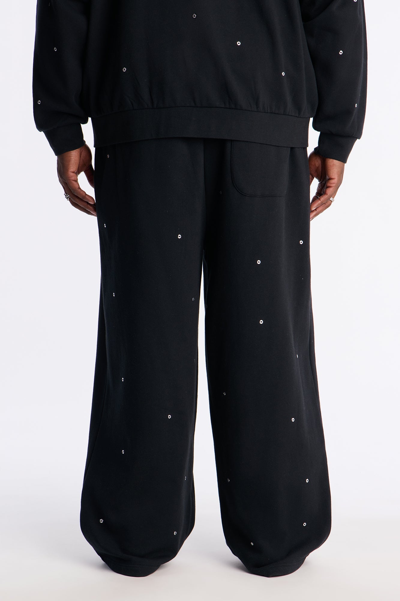 Savage Rhinestone Sweatpants - Black Fashion Nova