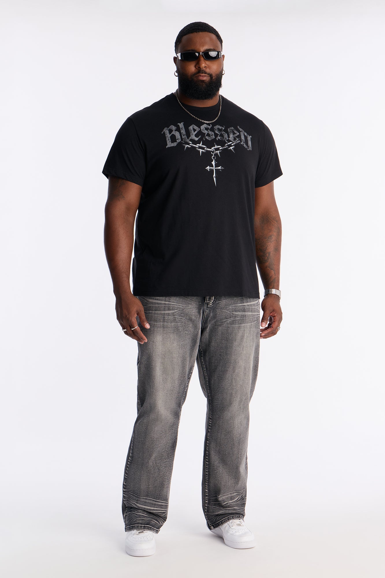 Stacked Slim Flare Raw Chaos Jeans - Black Wash Fashion Nova