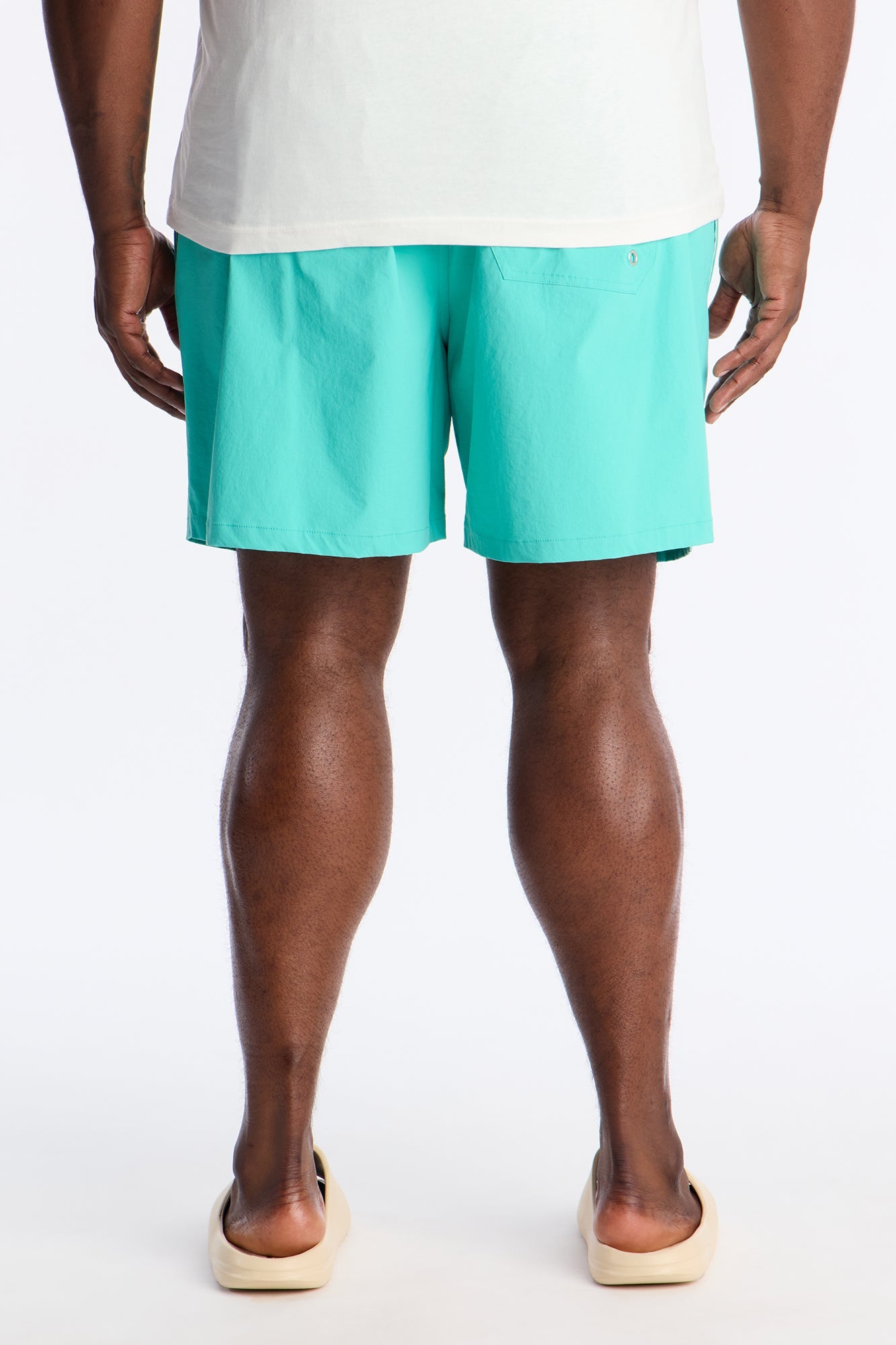 Montez Stretch Swim Trunk 7″ - Teal Fashion Nova