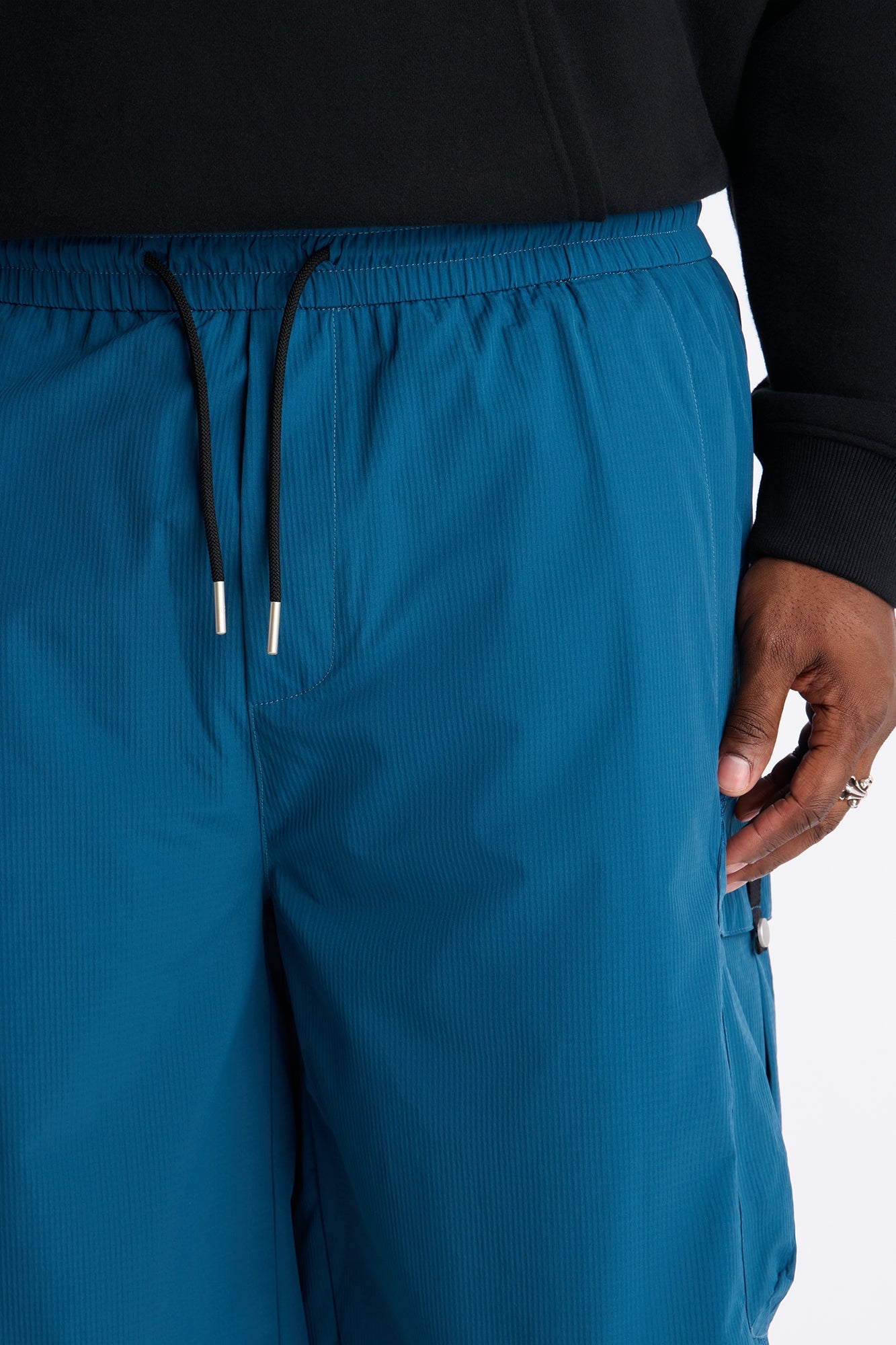 Relaxed Thirty Degree Mesh Outlay Tech Short - Blue Fashion Nova