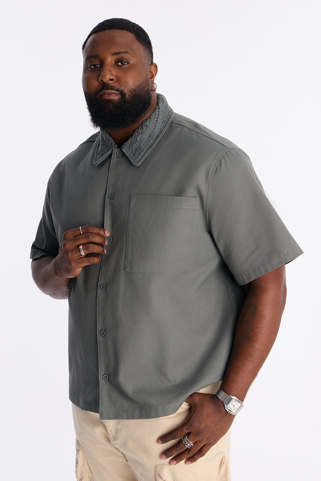 Relaxed Wild Desert Dreams Button Up Shirt - Sage Fashion Nova