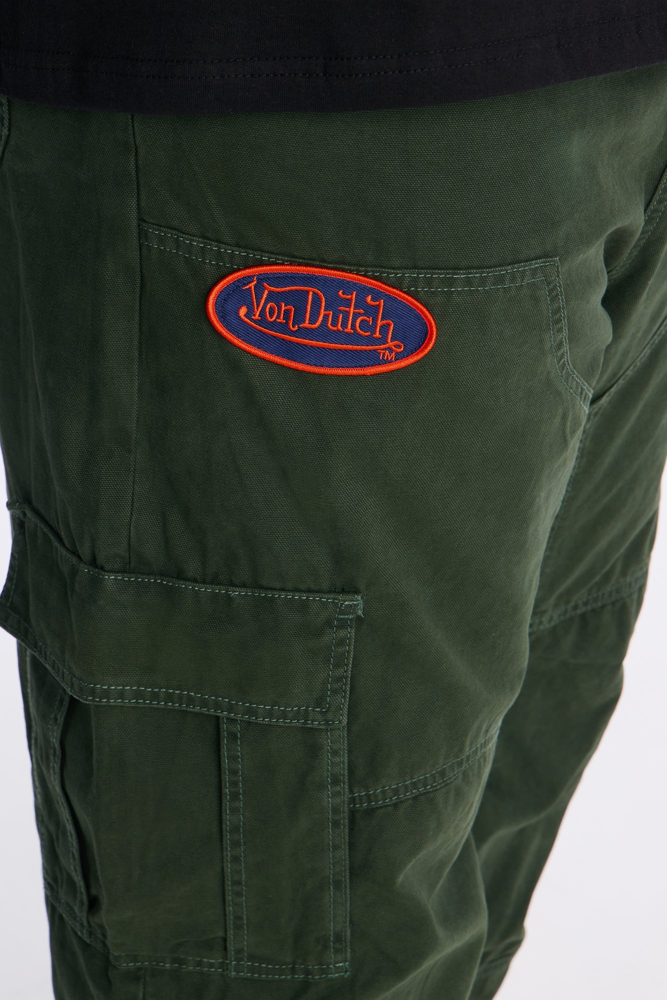 Von Dutch Baggy Flying Eyeball Jean - Green Fashion Nova