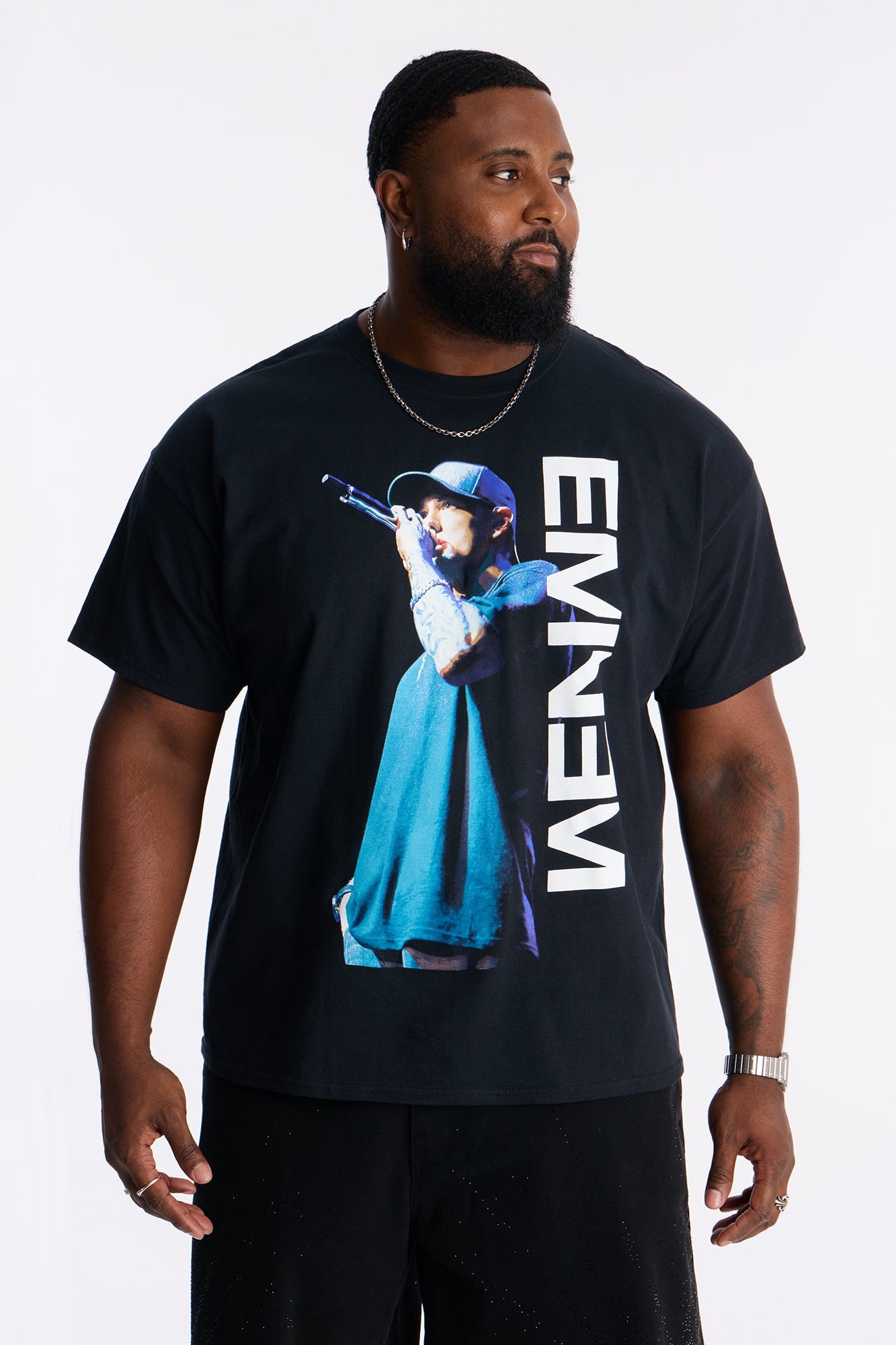Eminem My Name Is Short Sleeve Tee - Black Fashion Nova