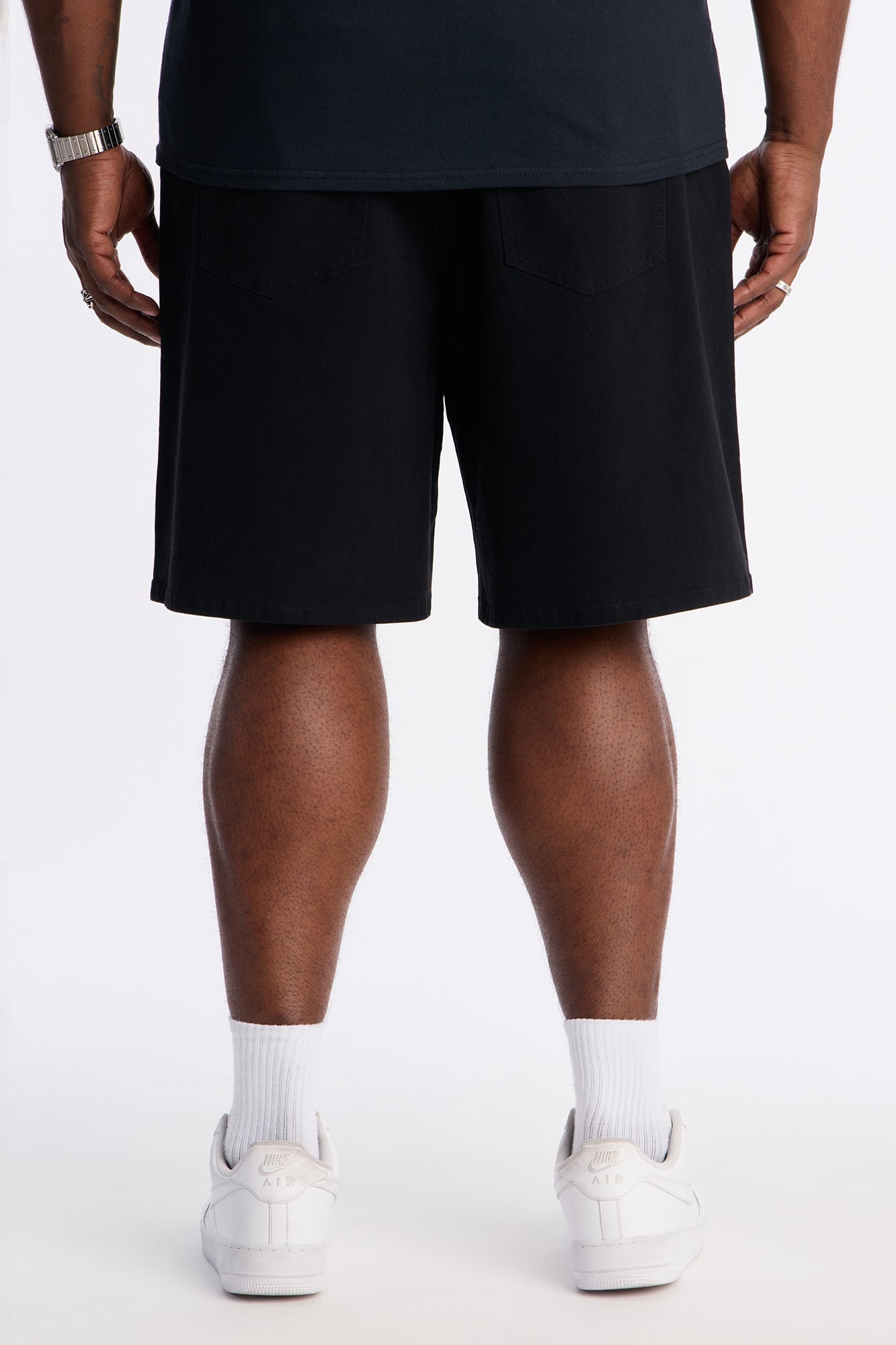 Relaxed Moonflare Denim Short - Black Fashion Nova