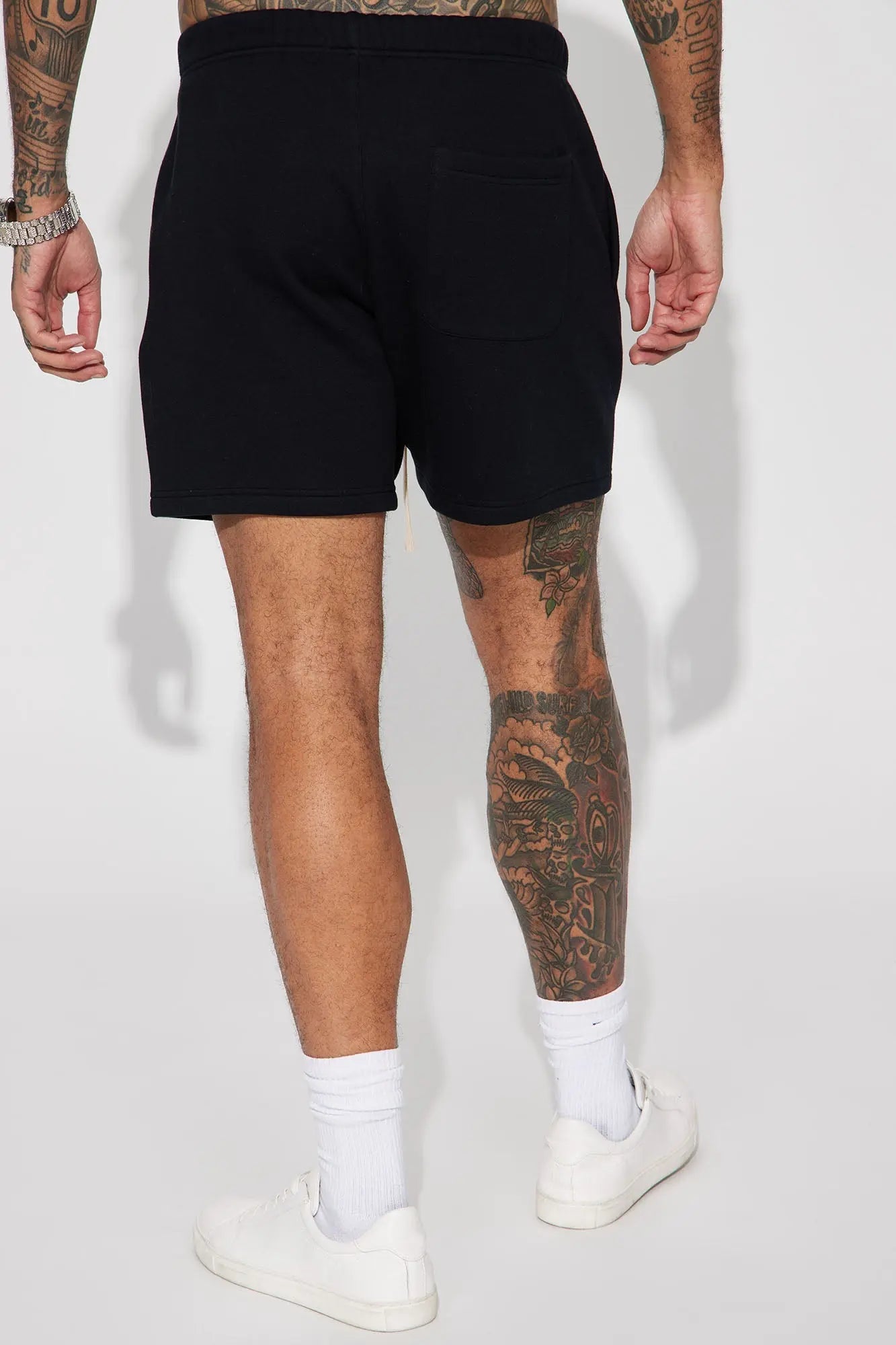Tyson Oversize Heavyweight Sweat Shorts - Black Fashion Nova