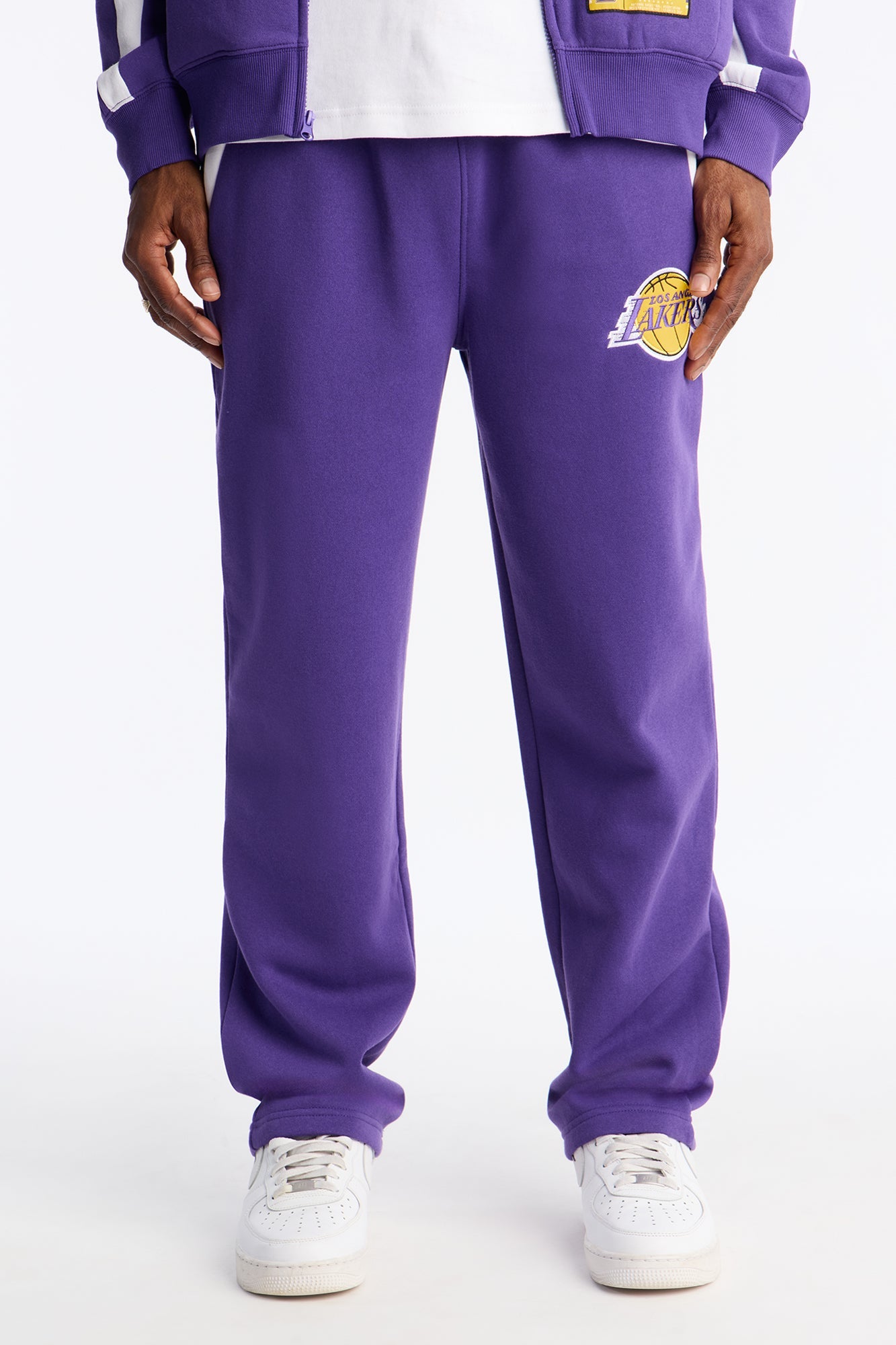 Lakers Wavey Wide Sweatpants - Purple Fashion Nova