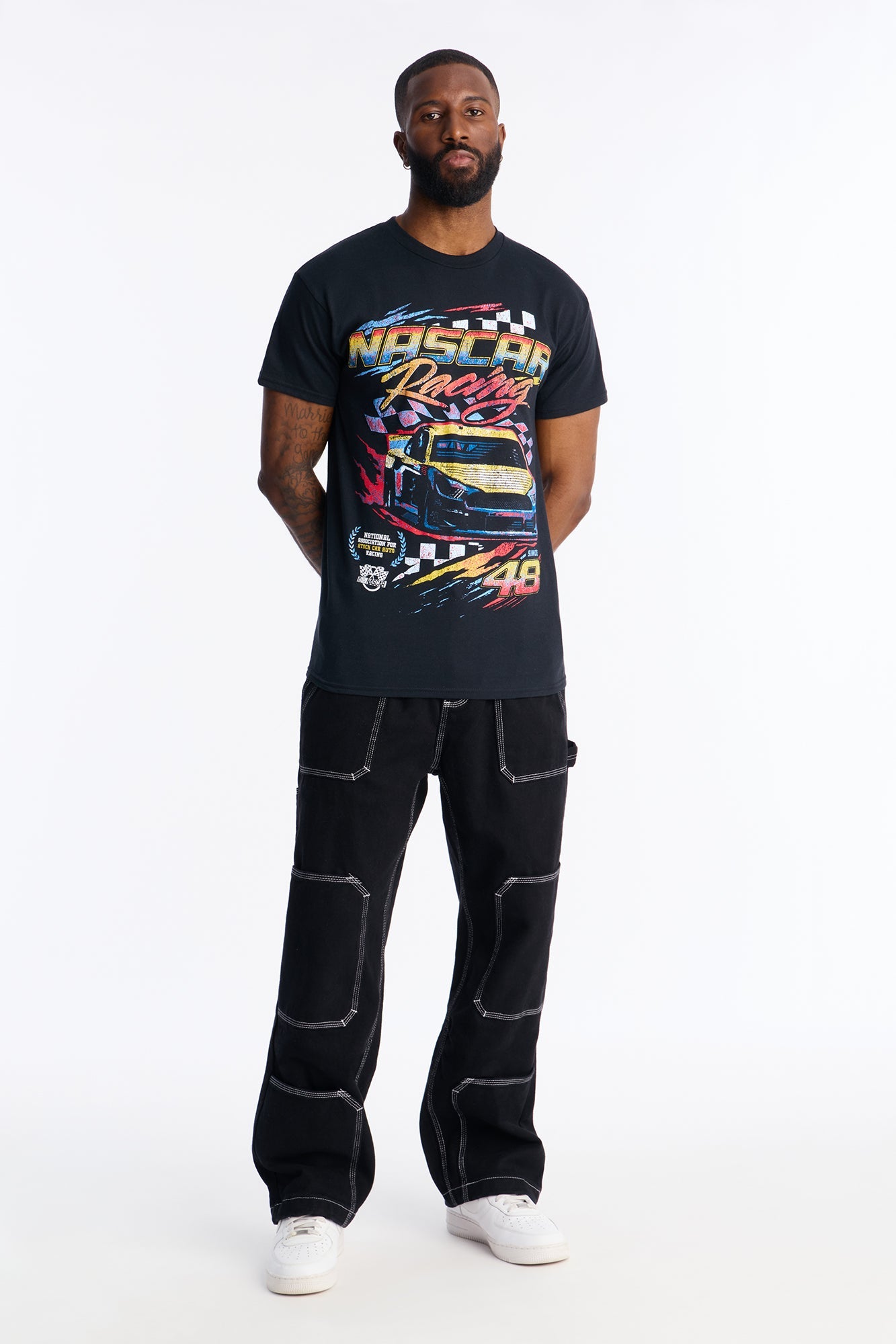 Nascar Vintage Racing Short Sleeve Tee - Black Fashion Nova