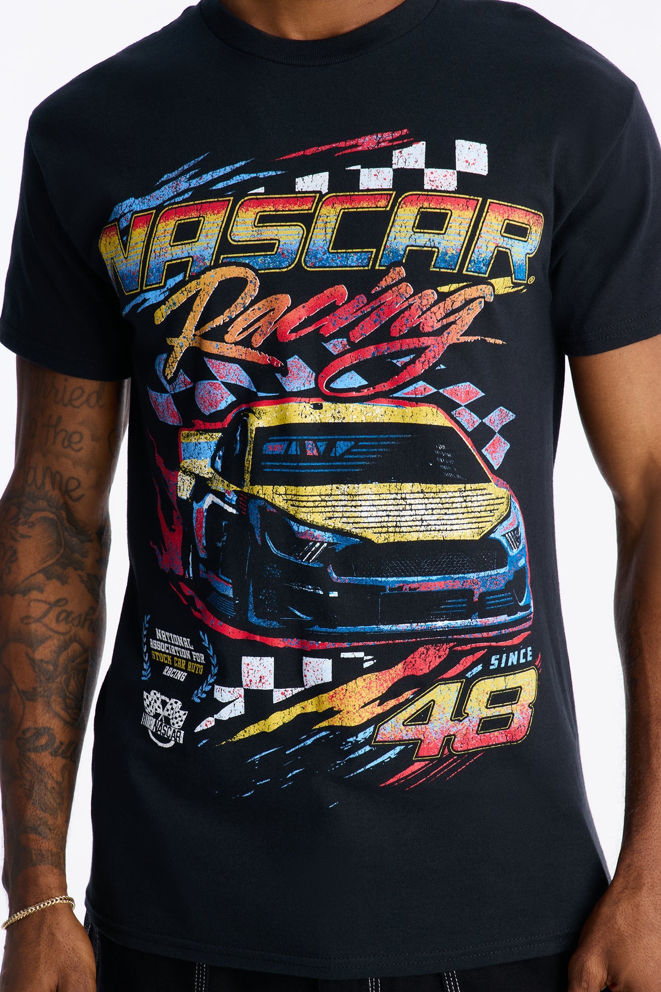 Nascar Vintage Racing Short Sleeve Tee - Black Fashion Nova