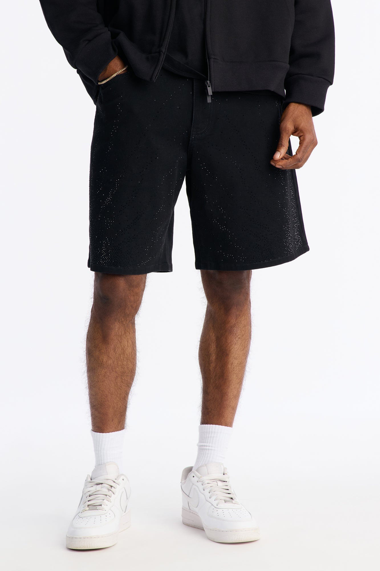 Relaxed Moonflare Denim Short - Black Fashion Nova
