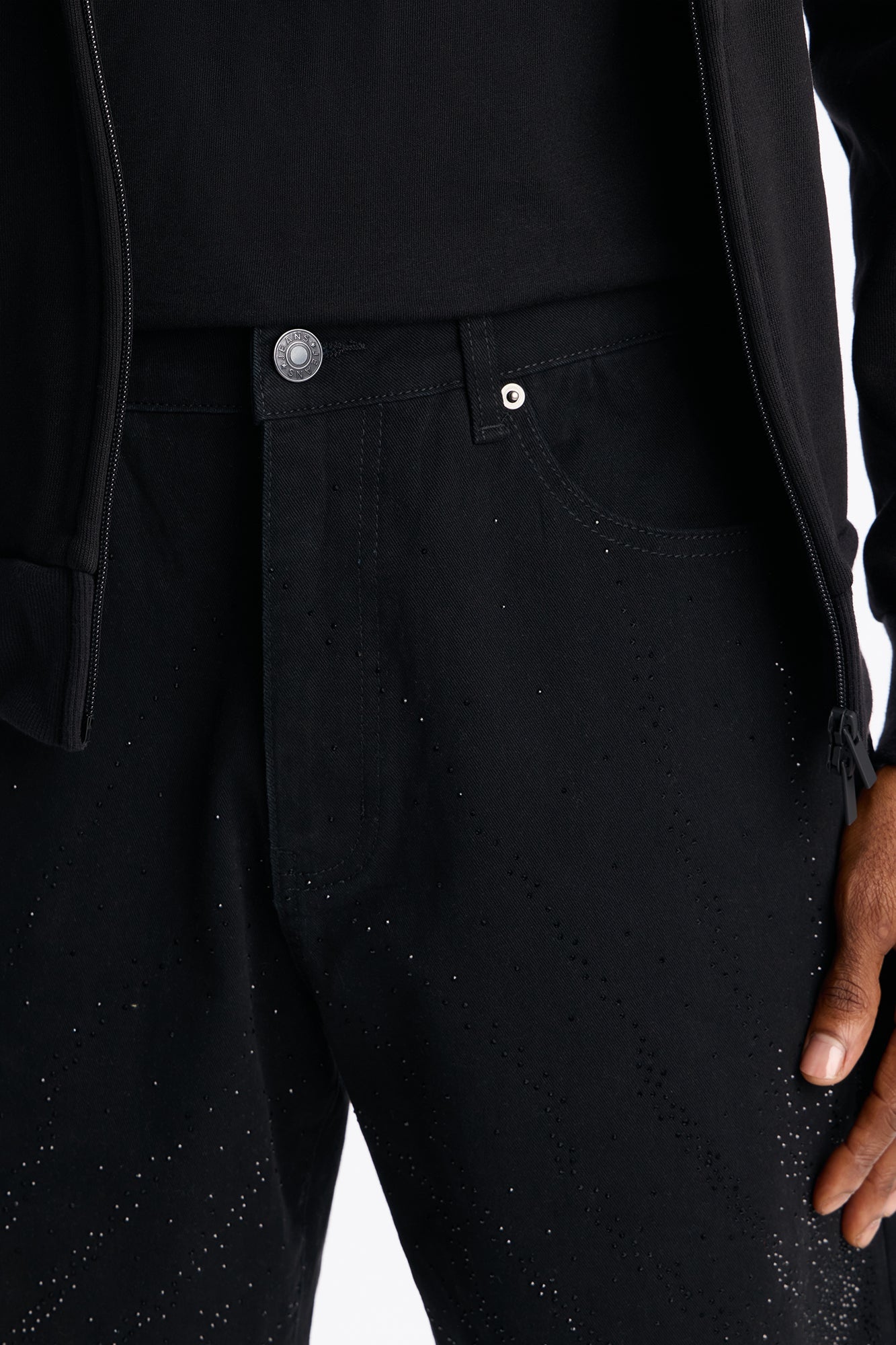Relaxed Moonflare Denim Short - Black Fashion Nova