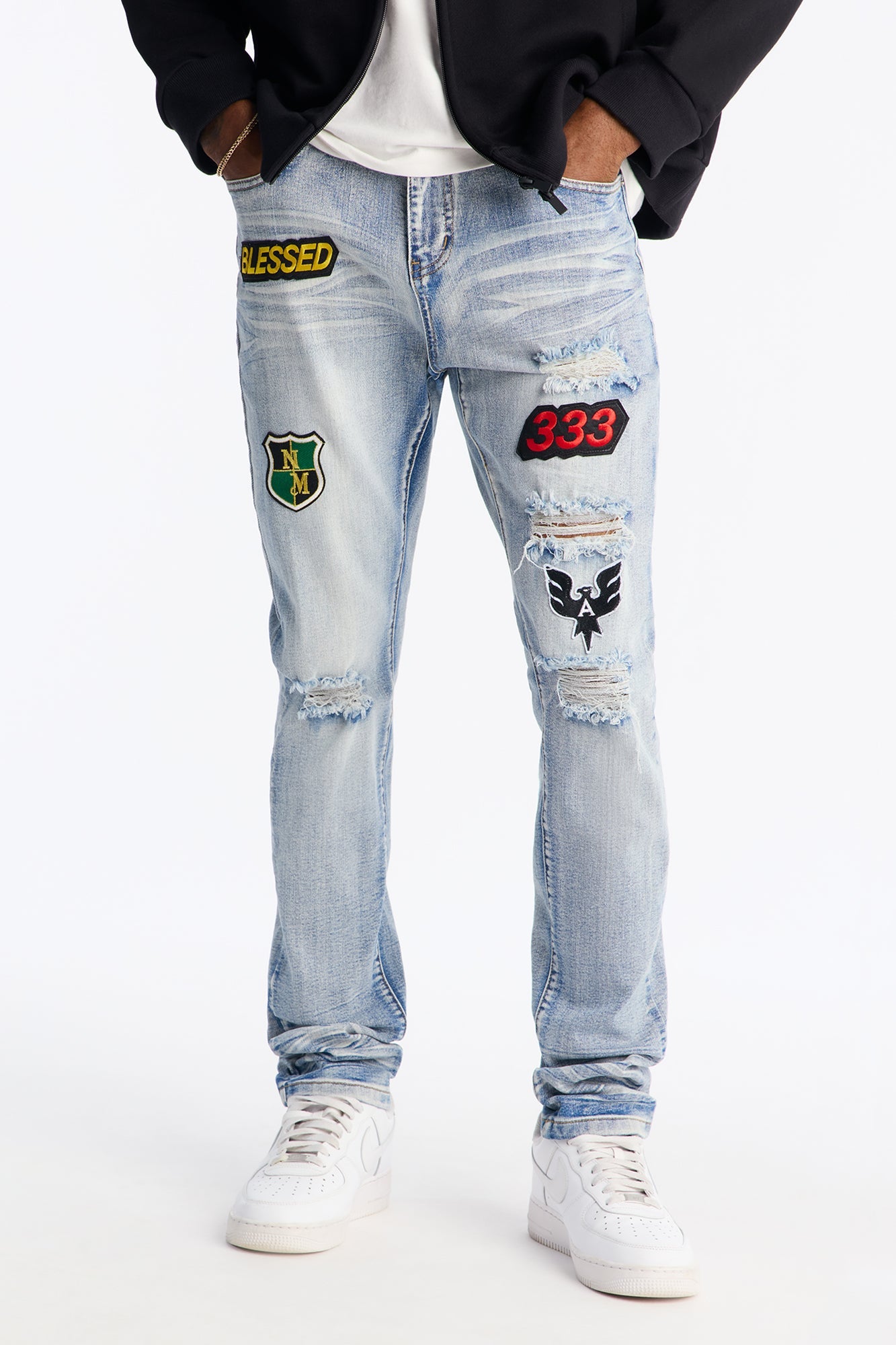 Stacked Skinny Urban Mend Jeans - Light Wash Fashion Nova