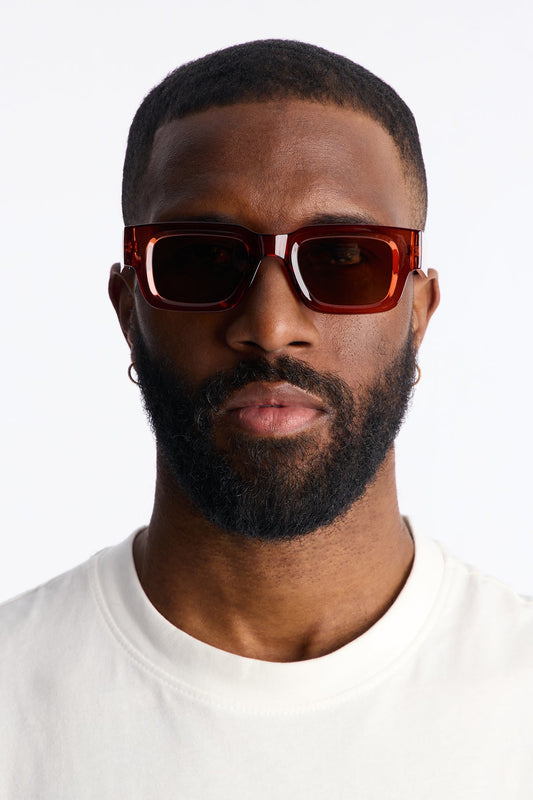 Emphasis Colored Lens Sunglasses - Orange Fashion Nova