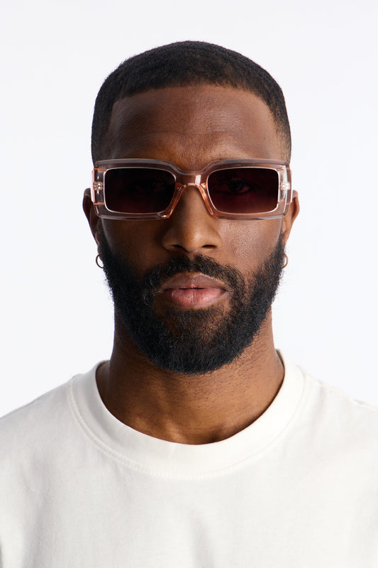 Stay Focused Colored Lens Sunglasses - Blush Fashion Nova