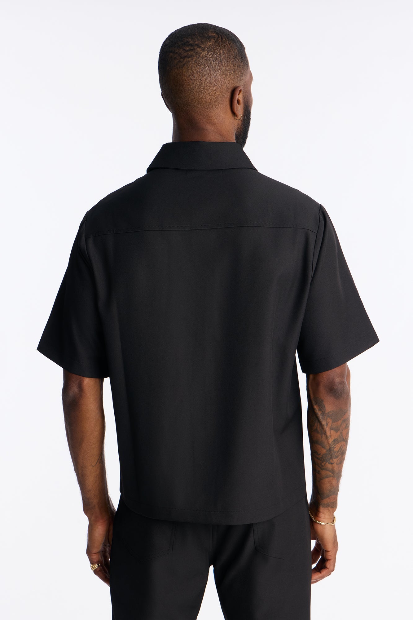 Genesis Origin Embellished Button Up Shirt - Black Fashion Nova