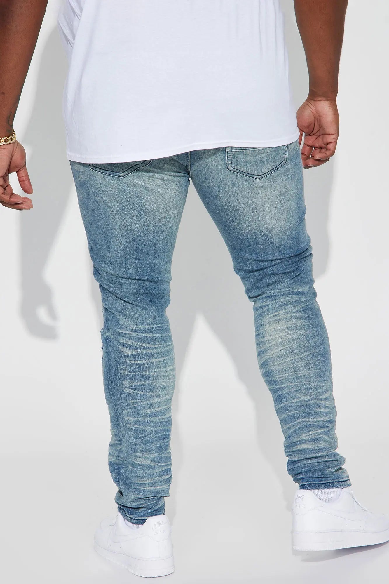 For The Fame Stacked Skinny Jeans - Light Wash Fashion Nova